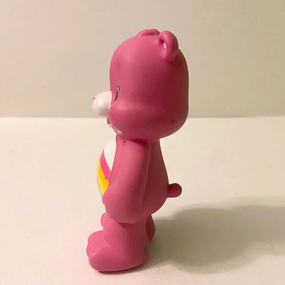 Vintage TCFC Care Bear Squeeze Toy Cheer Bear 4 Inch Tall  Figure - Picture 3 of 9